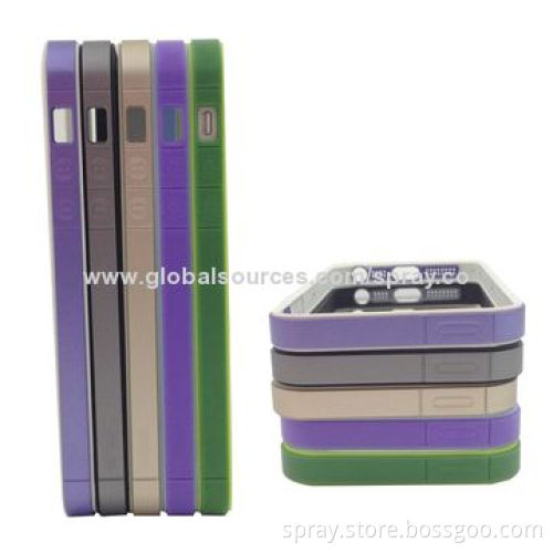 Dual-injection Two-tone Colored TPU Frame Cases for iPhone 5S, Lightweight, Tear-resistant